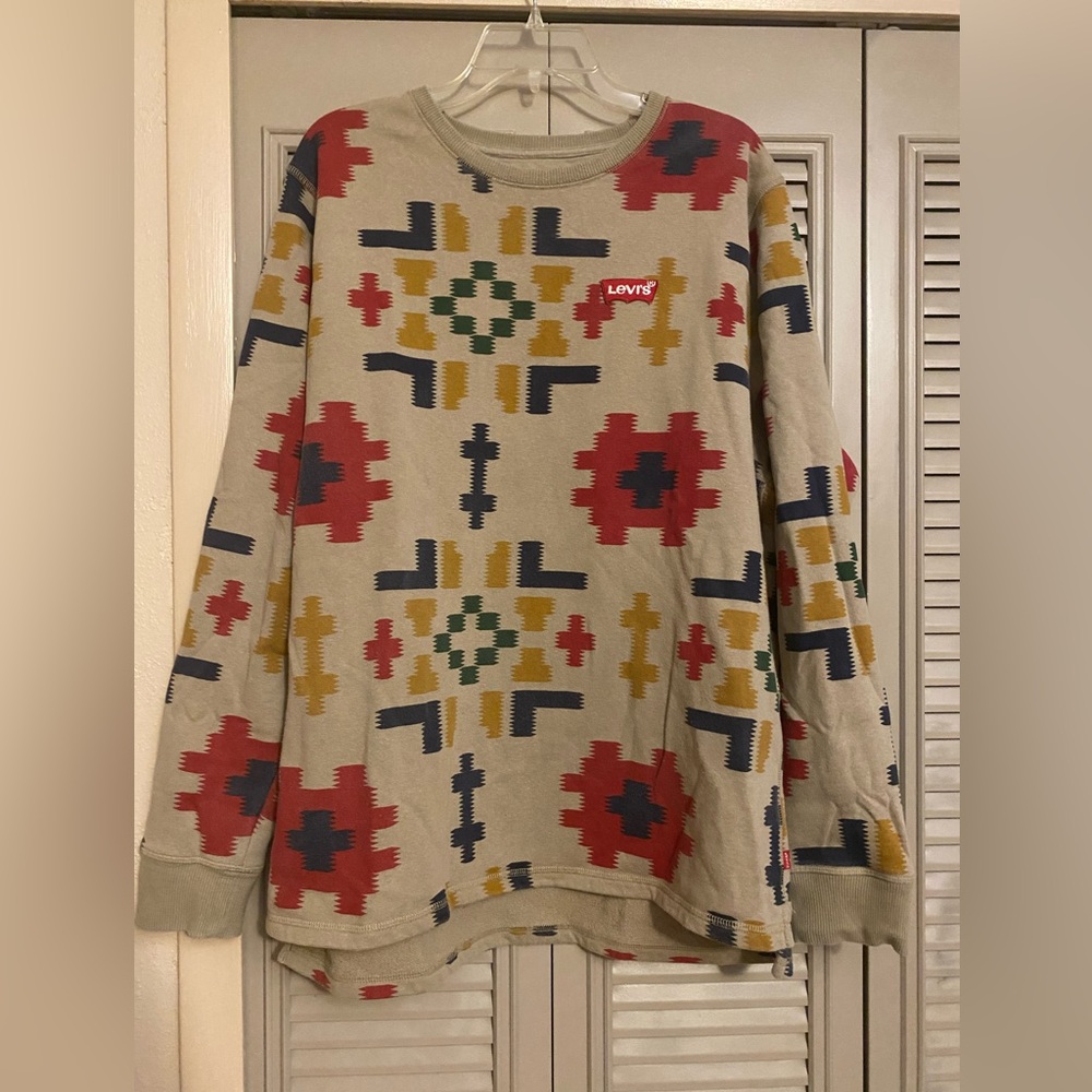 Levi's Geometric Pattern Crewneck Sweater
